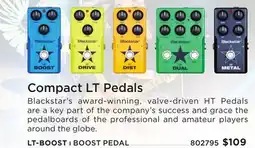 Long & McQuade BLACKSTAR COMPACT LT PEDALS offer