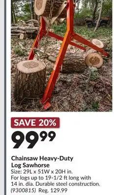 Princess Auto Chainsaw Heavy-Duty Log Sawhorse offer
