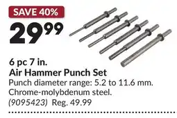 Princess Auto 6 pc 7 in. Air Hammer Punch Set offer