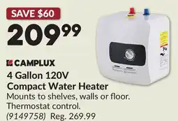Princess Auto 4 Gallon 120V Compact Water Heater offer