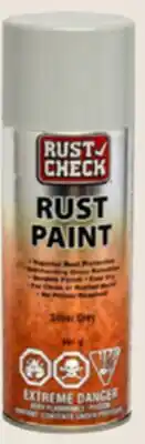 Princess Auto Silver Grey Rust Spray Paints offer