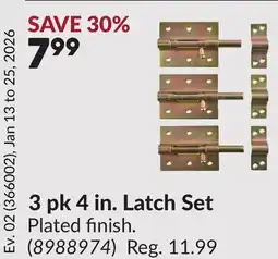 Princess Auto 3 pk 4 in. Latch Set offer
