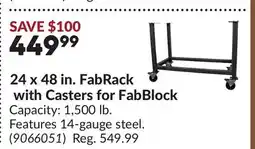 Princess Auto 24 x 48 in. FabRack with Casters for FabBlock offer