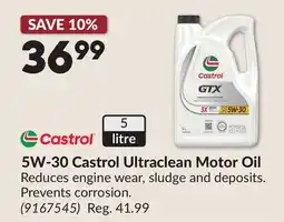 Princess Auto 5W-30 Castrol Ultraclean Motor Oil offer