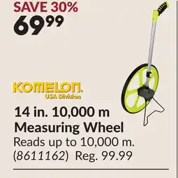 Princess Auto 14 in. 10,000 m Measuring Wheel offer