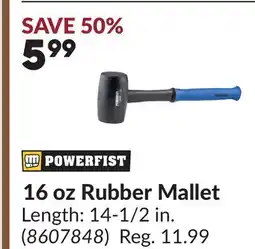 Princess Auto 16 oz Rubber Mallet offer