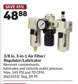 Princess Auto 3/8 in. 3-in-1 Air Filter/ Regulator/Lubricator offer