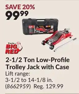Princess Auto 2-1/2 Ton Low-Profile Trolley Jack with Case offer