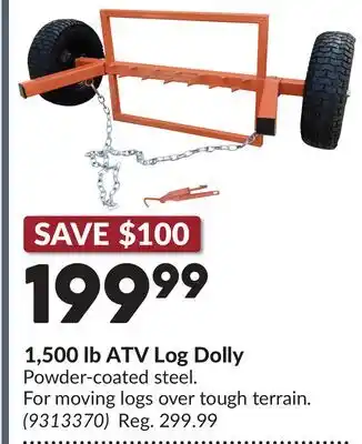 Princess Auto 1,500 lb ATV Log Dolly offer