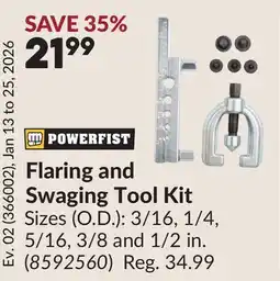 Princess Auto Flaring and Swaging Tool Kit offer