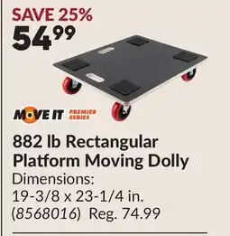 Princess Auto 882 lb Rectangular Platform Moving Dolly offer