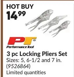 Princess Auto 3 pc Locking Pliers Set offer