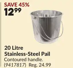 Princess Auto 20 Litre Stainless-Steel Pail offer