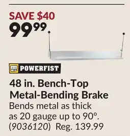Princess Auto 48 in. Bench-Top Metal-Bending Brake offer
