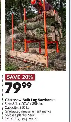Princess Auto Chainsaw Bulk Log Sawhorse offer