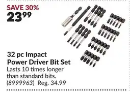 Princess Auto 32 pc Impact Power Driver Bit Set offer