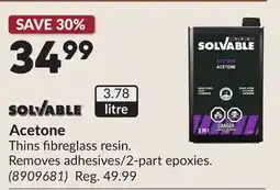 Princess Auto Acetone offer