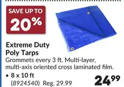 Princess Auto Extreme Duty Poly Tarps offer