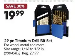 Princess Auto 29 pc Titanium Drill Bit Set offer