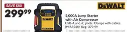 Princess Auto 2,000A Jump Starter with Air Compressor offer