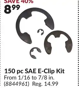 Princess Auto 150 pc SAE E-Clip Kit offer
