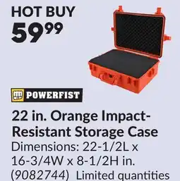 Princess Auto 22 in. Orange Impact- Resistant Storage Case offer