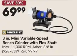 Princess Auto 3 in. Mini Variable-Speed Bench Grinder with Flex Shaft offer