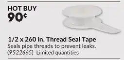 Princess Auto 1/2 x 260 in. Thread Seal Tape offer