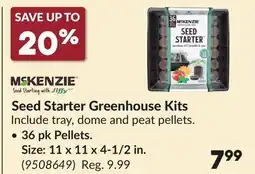 Princess Auto 11 x 11 x 4-1/2 in. 36 pk Pellets. Seed Starter Greenhouse Kits offer