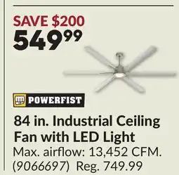 Princess Auto 84 in. Industrial Ceiling Fan with LED Light offer