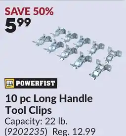 Princess Auto 10 pc Long Handle Tool Clips offer