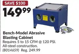 Princess Auto Bench-Model Abrasive Blasting Cabinet offer