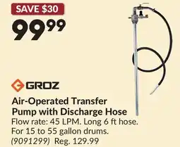 Princess Auto Air-Operated Transfer Pump with Discharge Hose offer