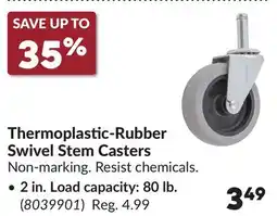 Princess Auto Thermoplastic-Rubber Swivel Stem Casters offer