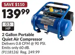 Princess Auto 2 Gallon Portable Quiet Air Compressor offer