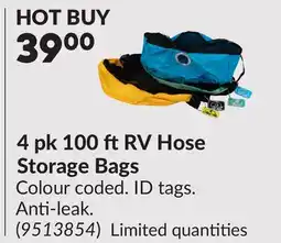 Princess Auto 4 pk 100 ftRV Hose Storage Bags offer