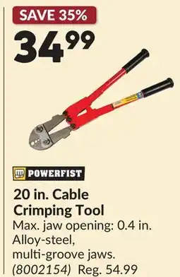 Princess Auto 20 in. Cable Crimping Tool offer