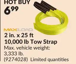 Princess Auto 2 in. x 25 10,000 lb Tow Strap offer