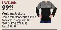Princess Auto Welding Jackets offer