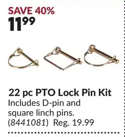 Princess Auto 22 pc PTO Lock Pin Kit offer