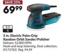 Princess Auto 5 in. Electric Palm-Grip Random Orbit Sander/Polisher offer