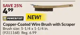 Princess Auto Copper-Coated Wire Brush with Scraper offer