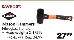 Princess Auto Mason Hammers offer