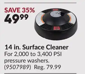 Princess Auto 14 in. Surface Cleaner offer