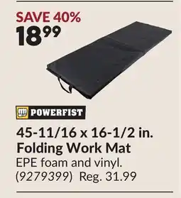 Princess Auto 45-11/16 x 16-1/2 in. Folding Work Mat offer