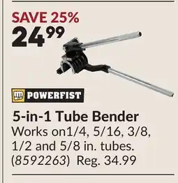 Princess Auto 5-in-1 Tube Bender offer