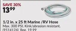 Princess Auto 1/2 in. x 25 ft Marine /RV Hose offer
