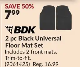 Princess Auto 2 pc Black Universal Floor Mat Set offer