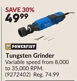 Princess Auto Tungsten Grinder offer