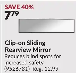 Princess Auto Clip-on Sliding Rearview Mirror offer